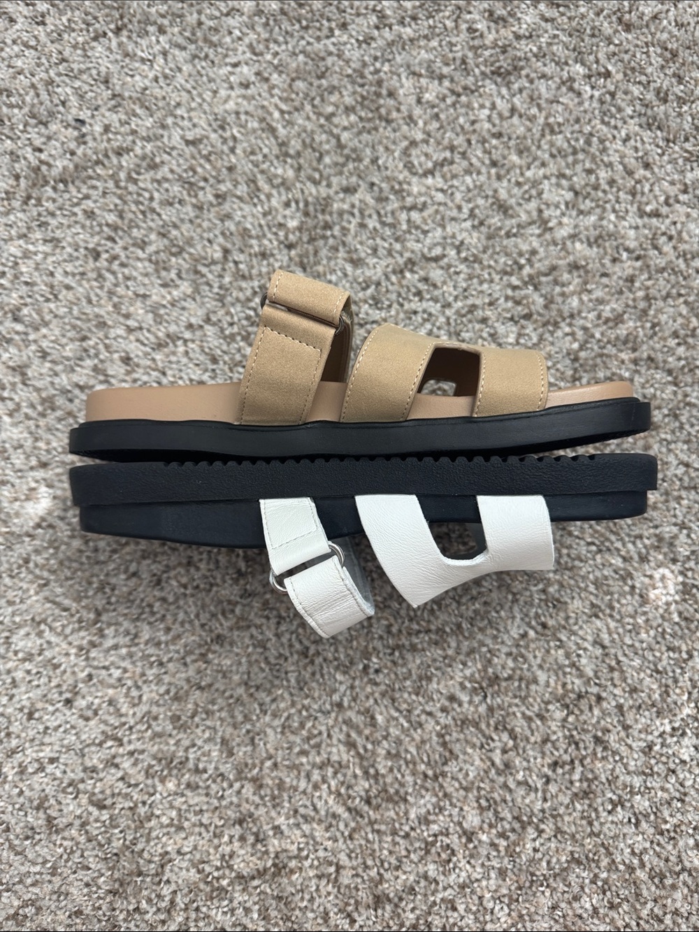 Steve Madden White and Sheln Tan Sandal Duo - Picture 8 of 12